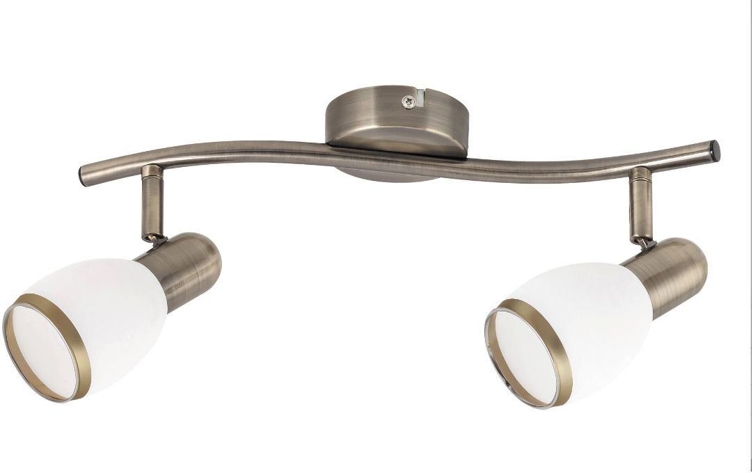 Darmowa Dostawa - Lampa podsufitowa 2x40 W biała-brązowa Rabalux Elite 5971