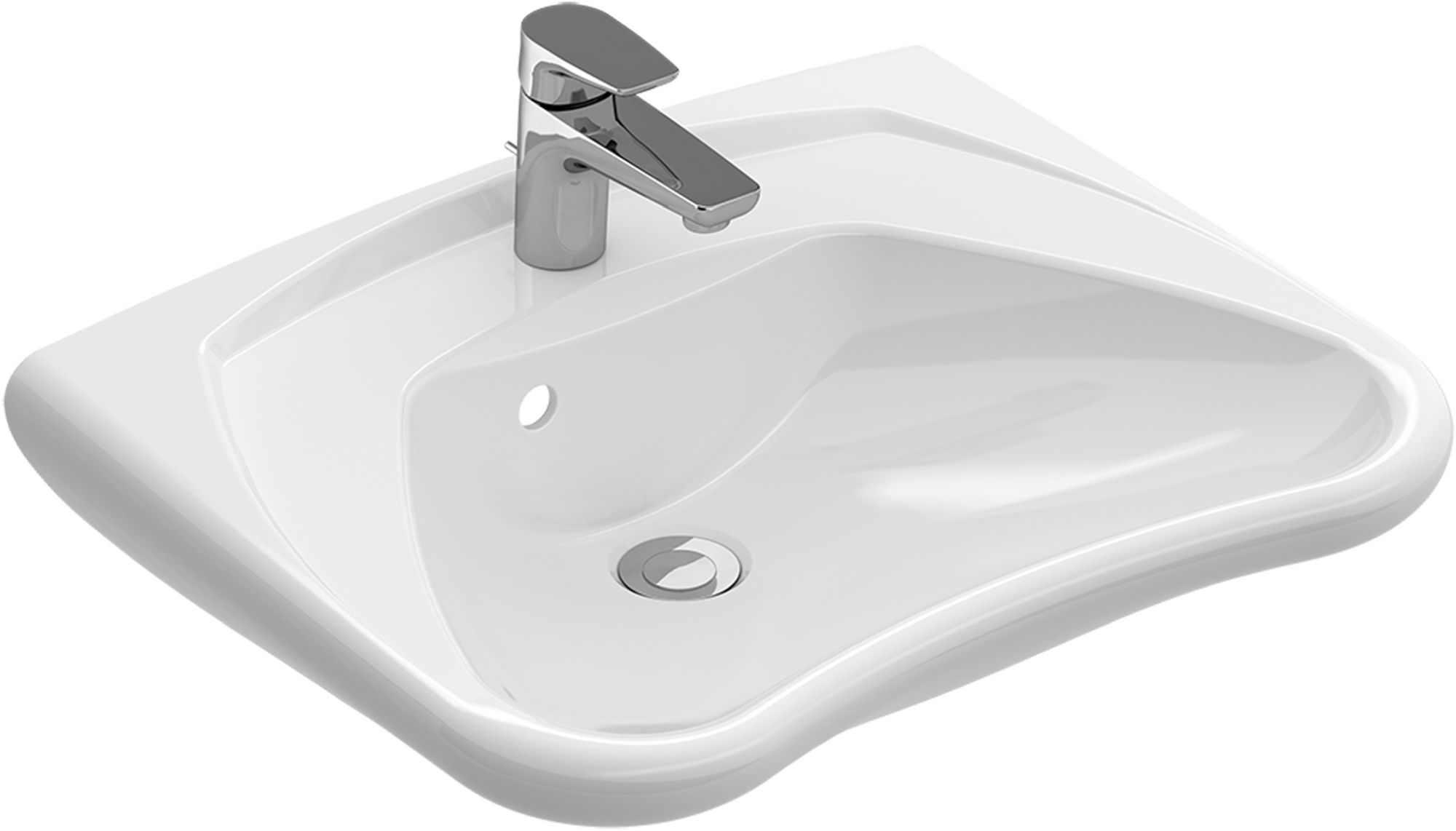 Darmowa Dostawa - Umywalka 60x49 cm ścienna dla niepełnosprawnych biała Villeroy & Boch O.Novo Vita 71196301