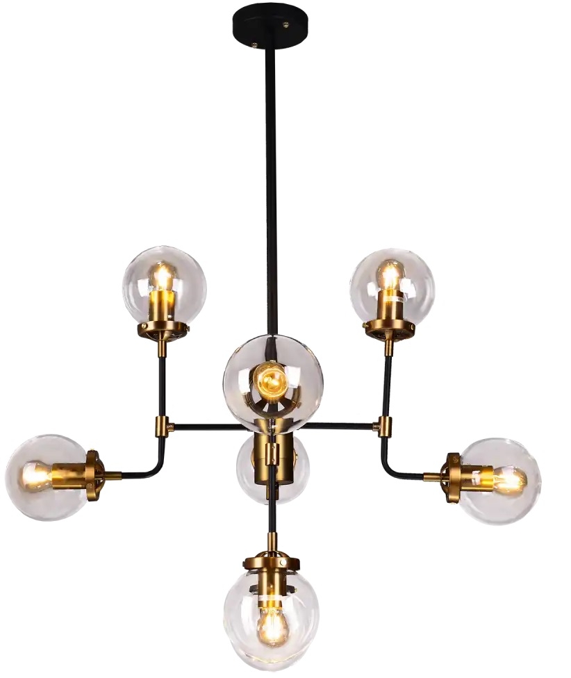 Darmowa Dostawa - Lampa podsufitowa powyżej 6x40 W czarny CosmoLight Boston P08959BR
