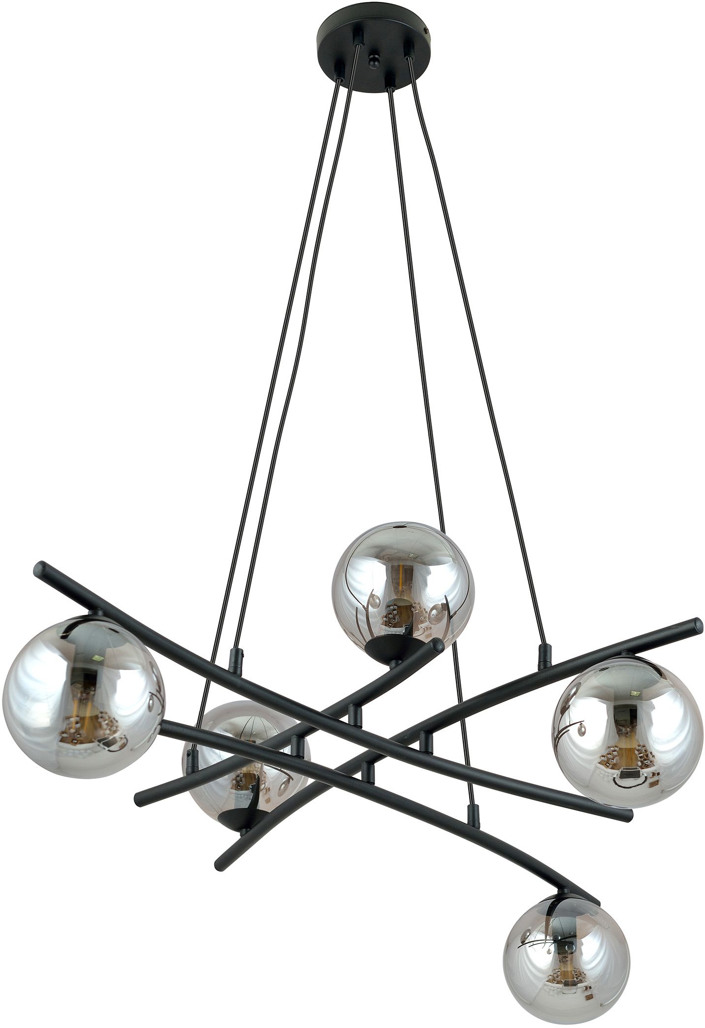 Darmowa Dostawa - Lampa wisząca 5x10 W czarna-grafitowa Emibig Essa 12035