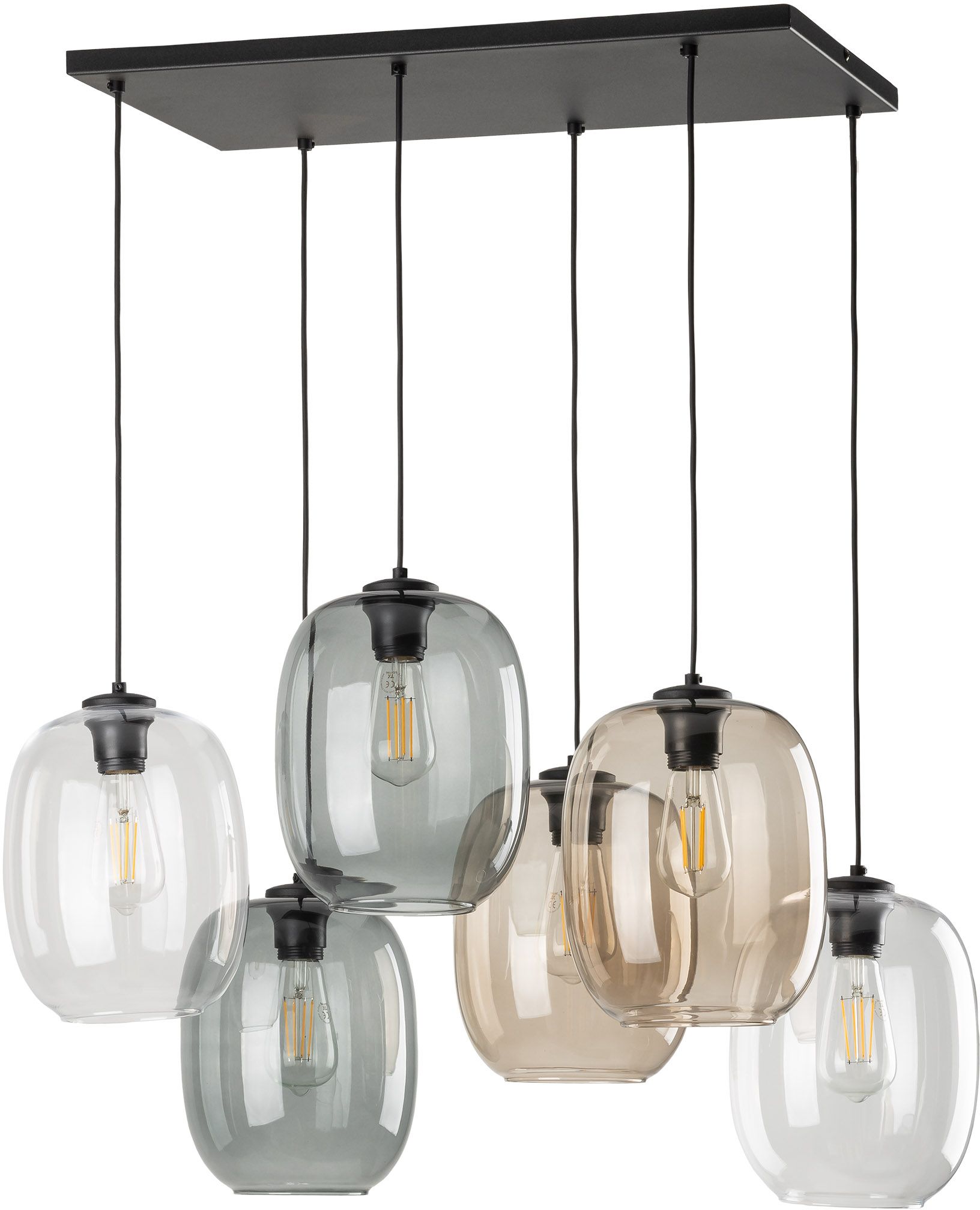 Darmowa Dostawa - Lampa wisząca 6x15 W czarny TK Lighting Elio 5974