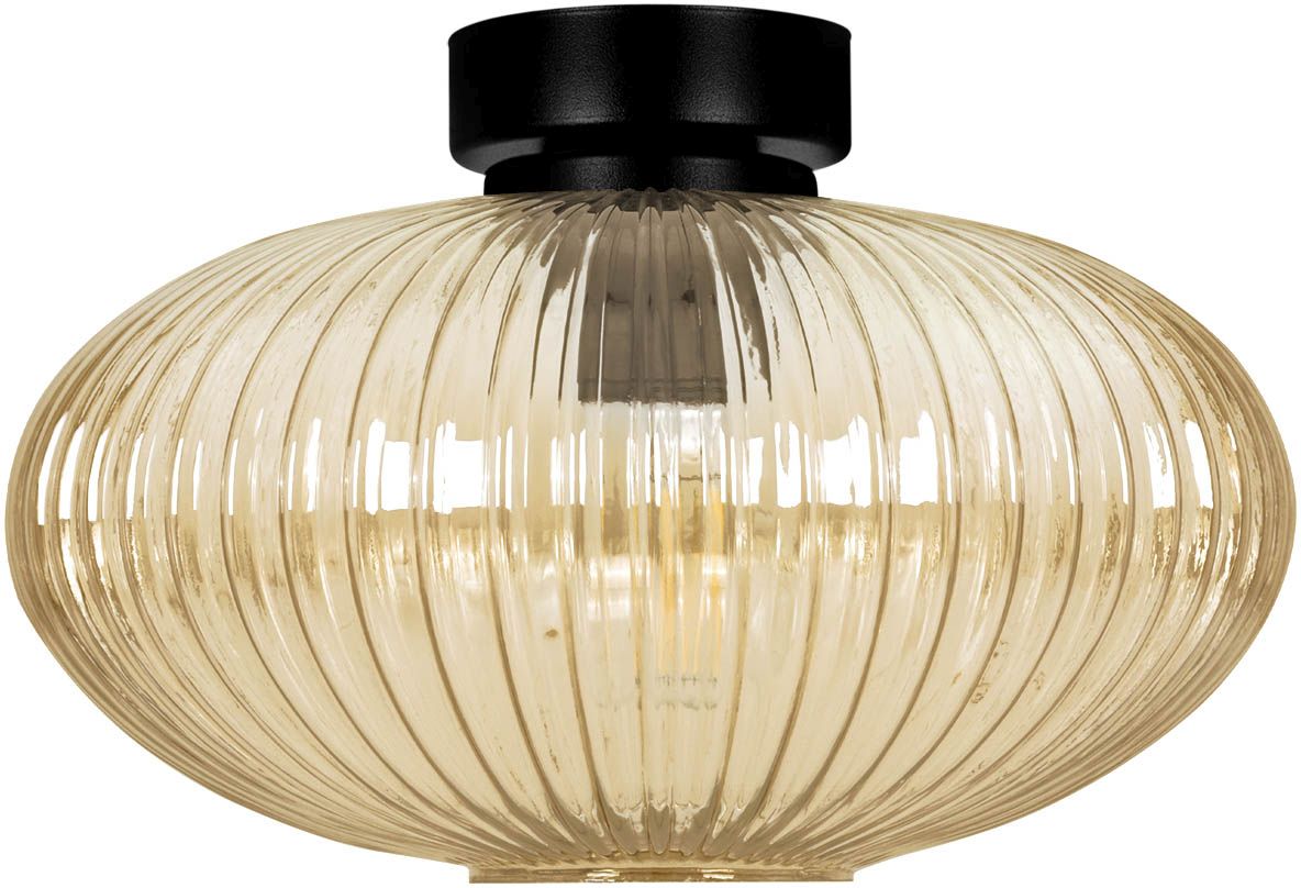 Darmowa Dostawa - Lampa podsufitowa 1x15 W czarna-bursztynowa Kaja Drop K5674
