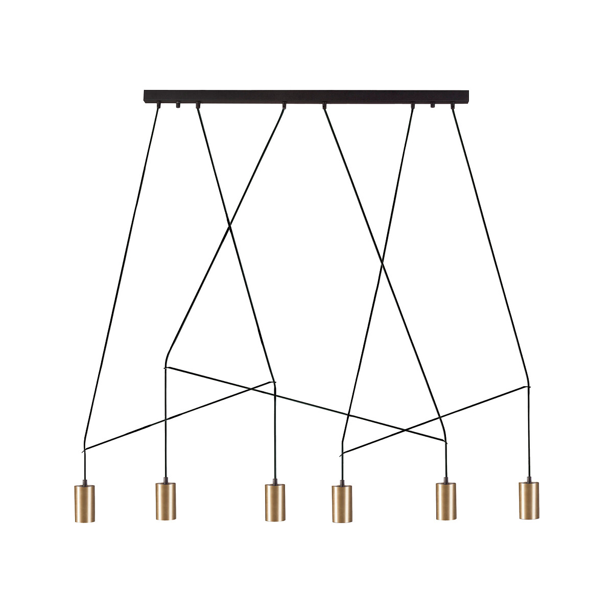 Darmowa Dostawa - Lampa wisząca 6x10 W czarna-mosiądz Nowodvorski Lighting Imbria 7955