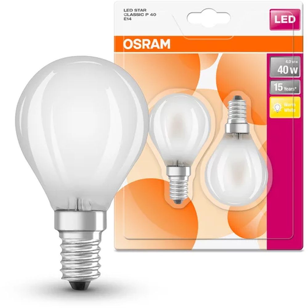 Darmowa Dostawa - Żarówki LED Multipack 2x4 W 2700 K e14 Osram LED Lamps 4058075132894