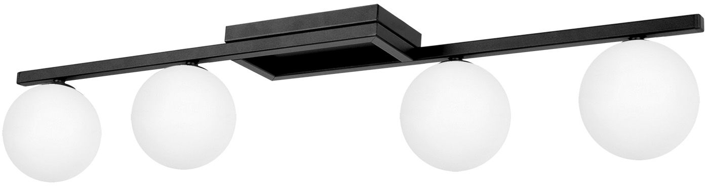 Darmowa Dostawa - Lampa podsufitowa 4x10 W biała-czarna Kaja Korfu K5460