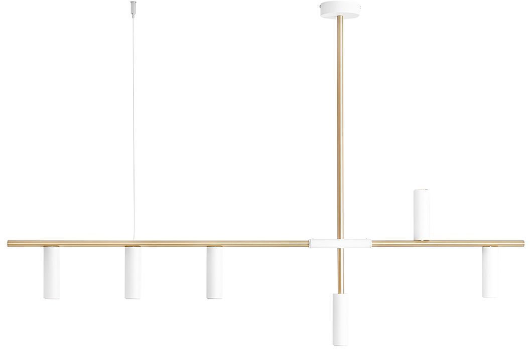 Darmowa Dostawa - Lampa wisząca 6x35 W biała-mosiądz Aldex Trevo 1097K40