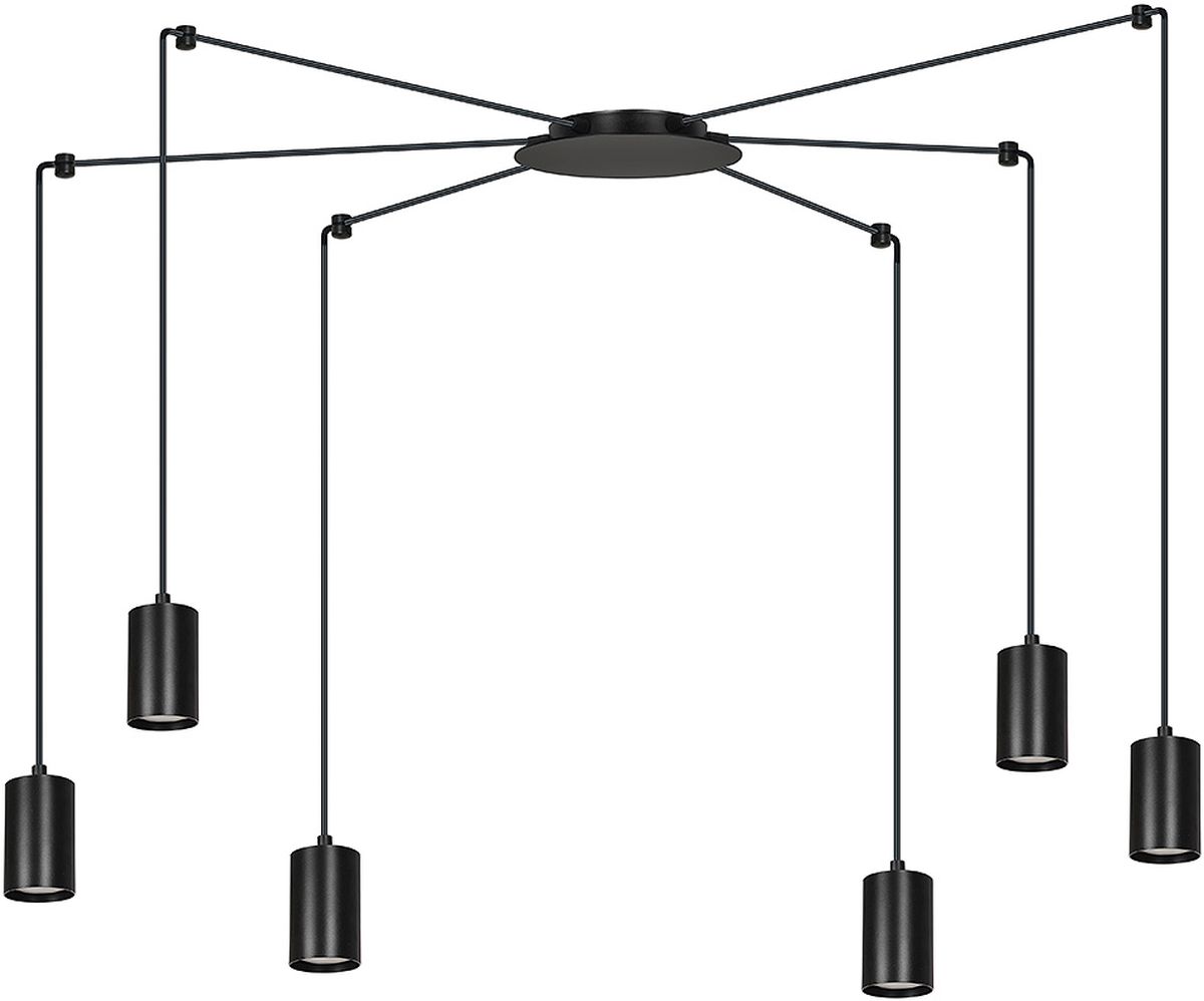 Darmowa Dostawa - Lampa wisząca 6x8 W czarna Emibig Traker 5246