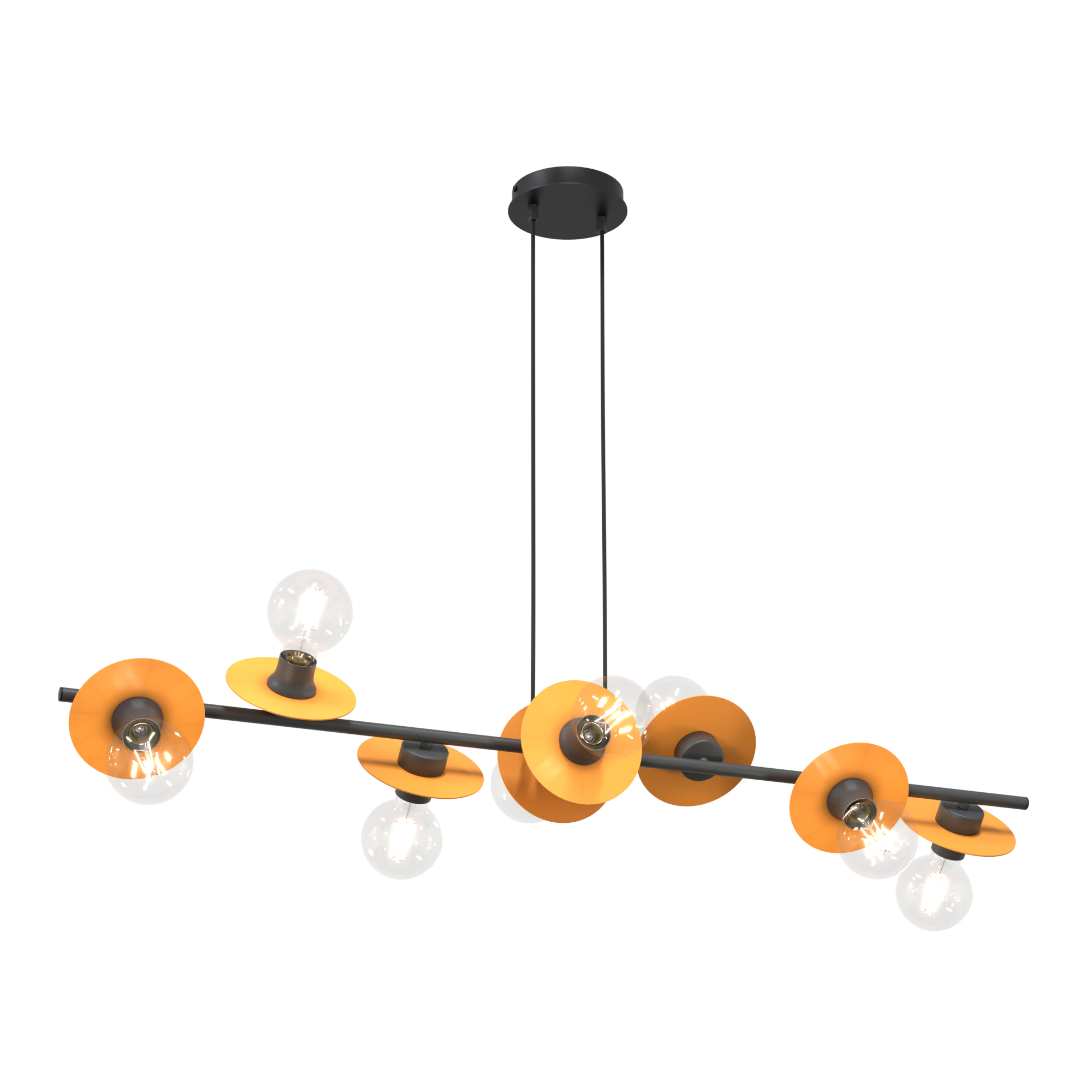 Darmowa Dostawa - Lampa wisząca x15 W czarna-pomarańczowa Emibig Token 14288