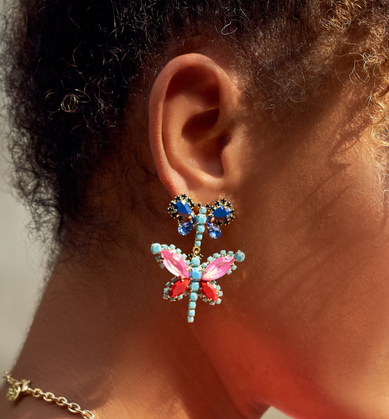 Kolczyki z motylem Blue Butterfly 4 - By Dziubeka