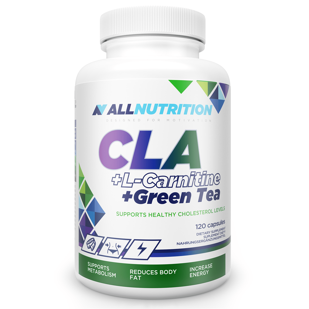 Allnutrition CLA + L-carnitine + Green Tea, 120 kap