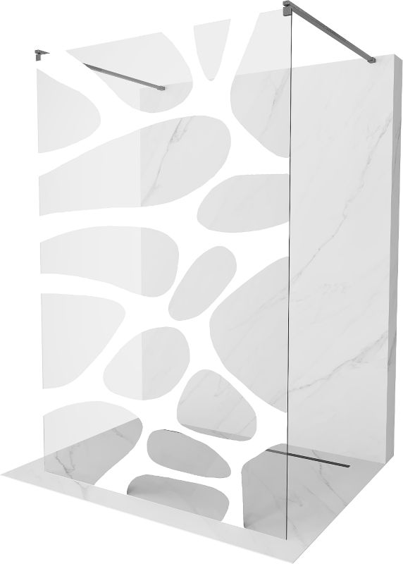 Ścianka prysznicowa Mexen Kioto biały wzór 130x200 cm 800-130-002-66-97 1 szt.
