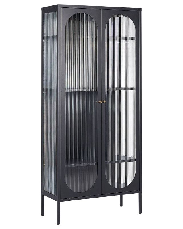 Witryna Foxton Metal 80 cm 35 cm Czarny 1 szt.