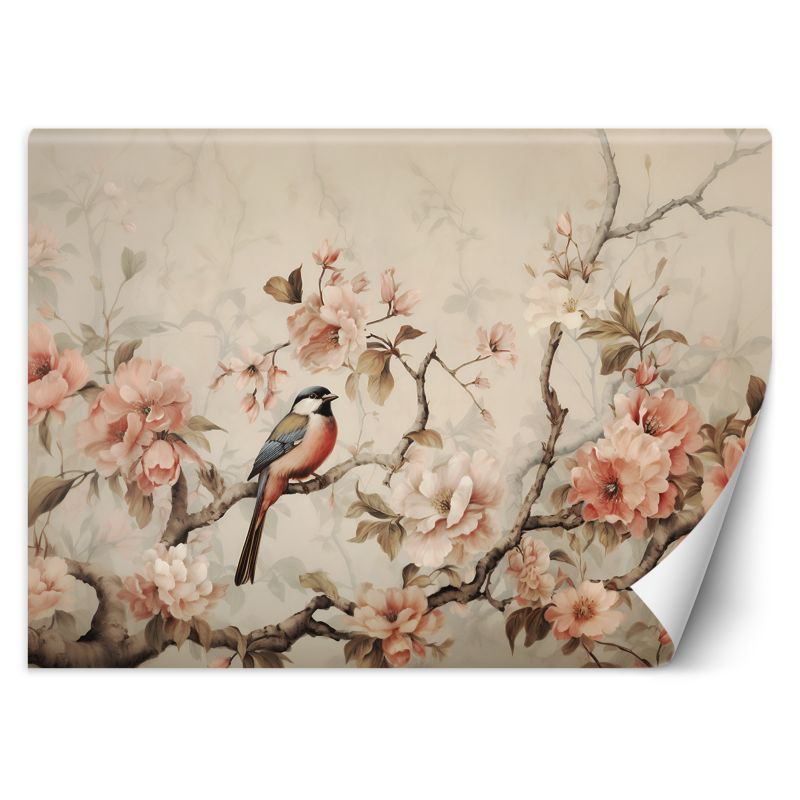 Fototapeta Feeby Ptak i kwiaty vintage 100x70 1 szt