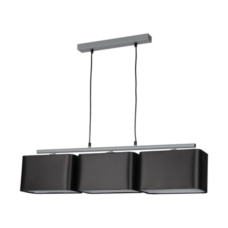 Lampa Wisząca SPOT Light 3xE27 Max.25W Kompozycja Szarości i Czarnej Tkaniny, Polski Producent, 1 szt.