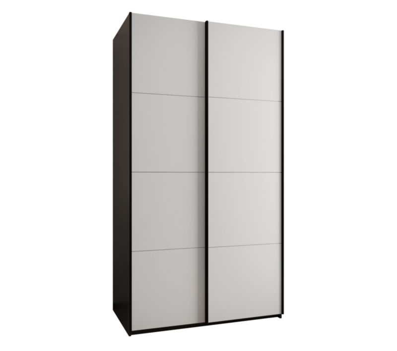 Szafa przesuwna Abiks LUX wysoka szer.130cm czarny/biały/czarny 1szt.
