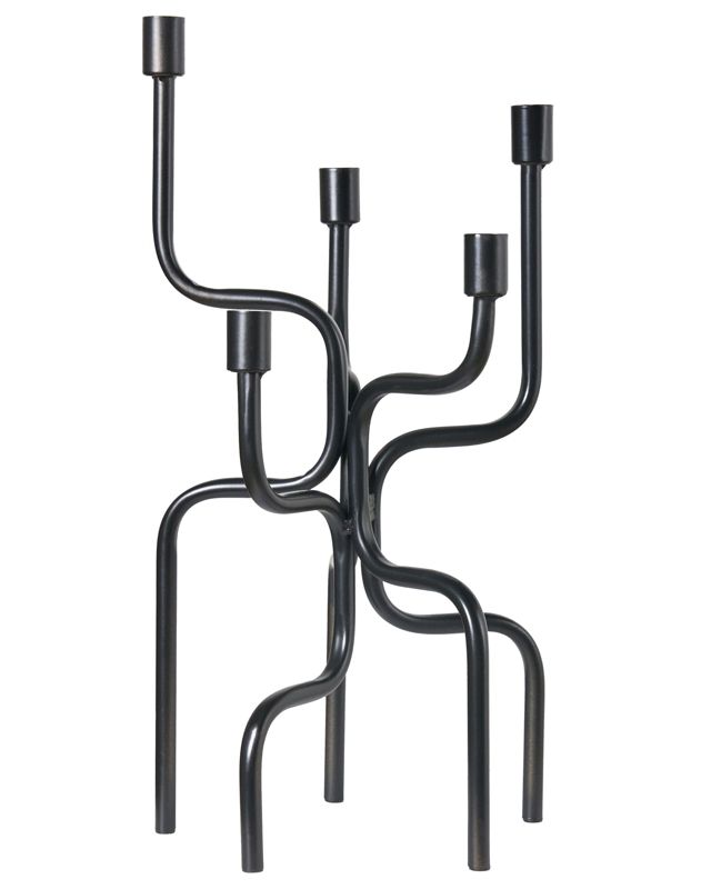 Świecznik Porrtela Metal 50 cm Czarny 1 szt.