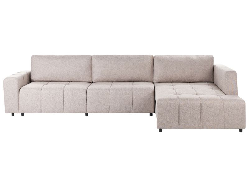 Sofa narożna lewostronna Innvik Jasnobrązowy Tkanina Lewostronny 1 szt.