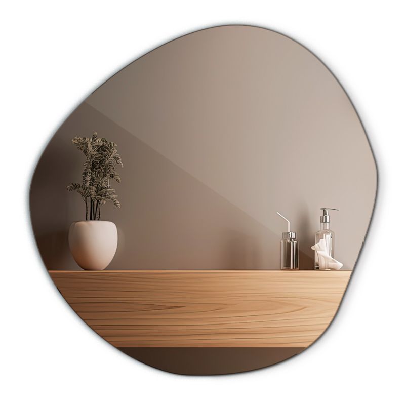 Lustro nieregularne bezramowe Tulup 48 x 48 nowoczesne 1 szt.