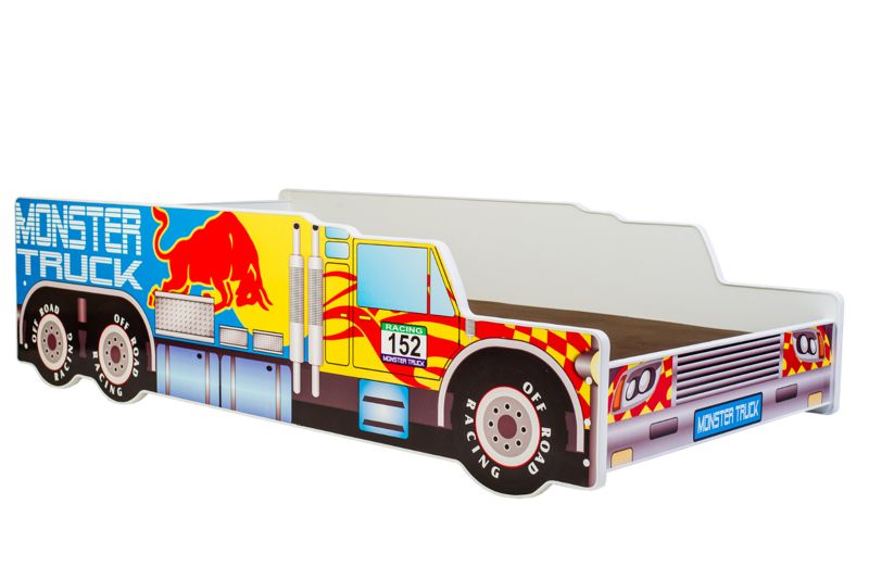 Łożko pojedyncze Kobi Monster Truck 160x80 z materacem 1 szt.