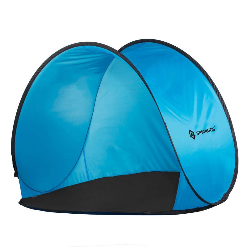 Namiot plażowy samorozkładający Springos Pop-up niebieski Springos 1 szt.