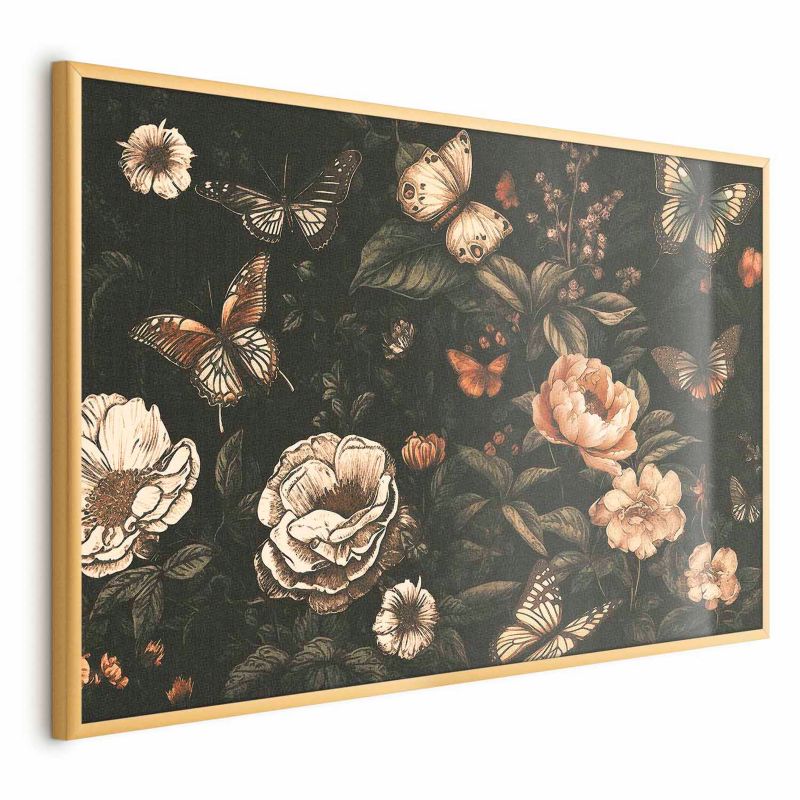 Plakat Artgeist Rustykalny ogród 90x60 cm z ramą złotą 1 szt