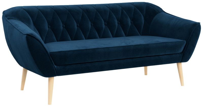 Sofa MKS Meble PIRS 3 ciemnoniebieski welwet 1szt.