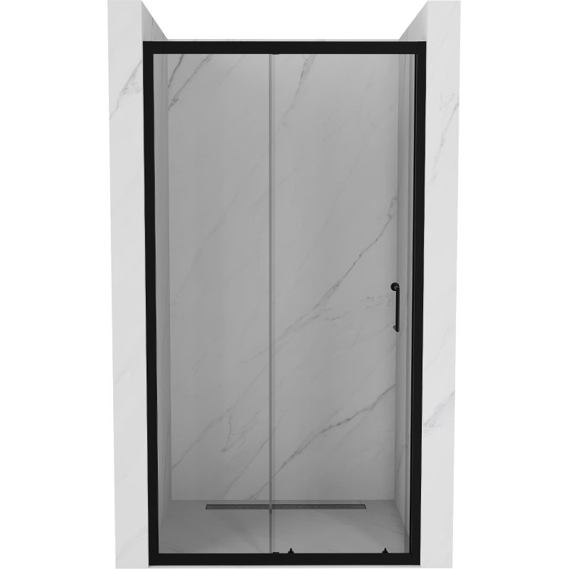 Drzwi prysznicowe Mexen Apia transparent czarne 105x190 cm 1 szt.