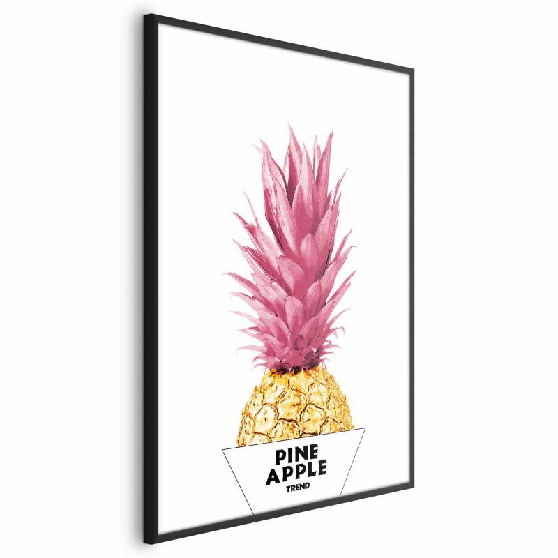 Plakat Artgeist Złoty ananas 21x30 cm z ramą czarną 1 szt