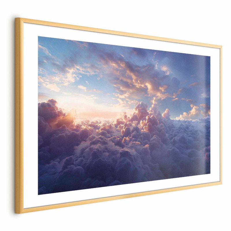 Plakat Artgeist Słońce w ukryciu 42x29,7 cm z ramą złotą 1 szt
