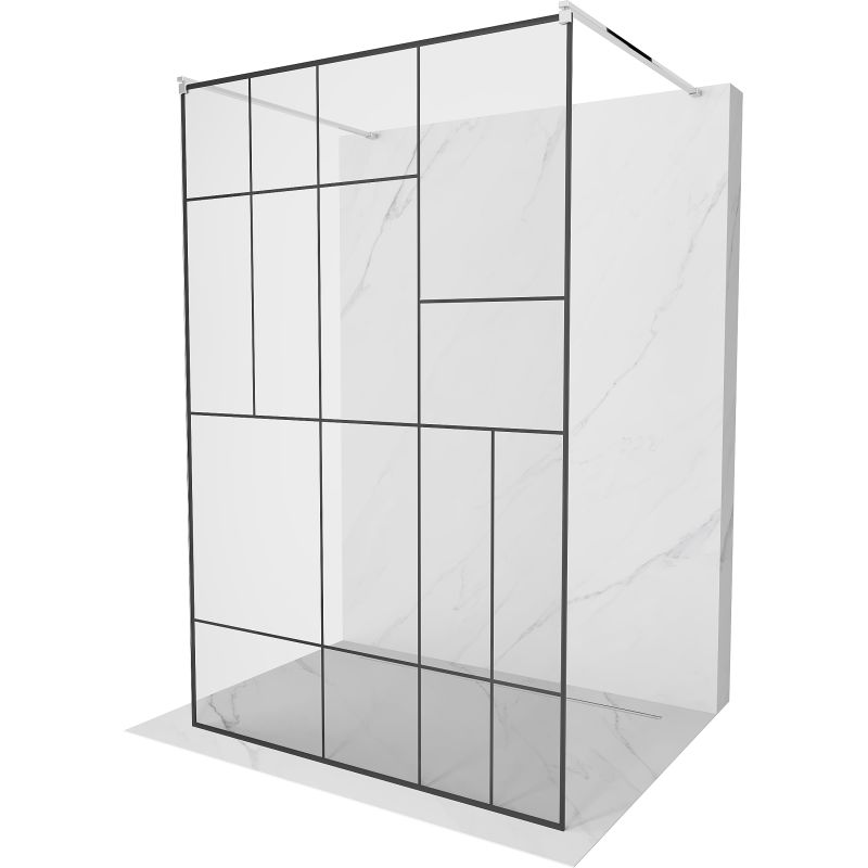 Ścianka prysznicowa Mexen Kioto czarny wzór 120x200 cm 800-120-002-01-78 1 szt.