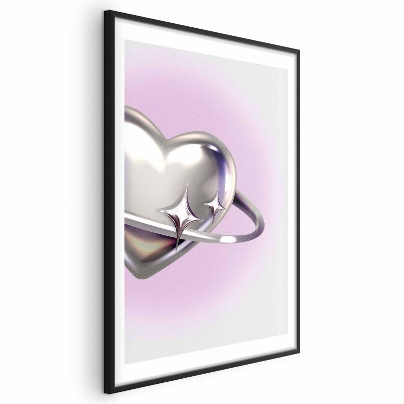 Plakat Artgeist Kosmiczne Serce 40x60 cm z ramą czarną 1 szt
