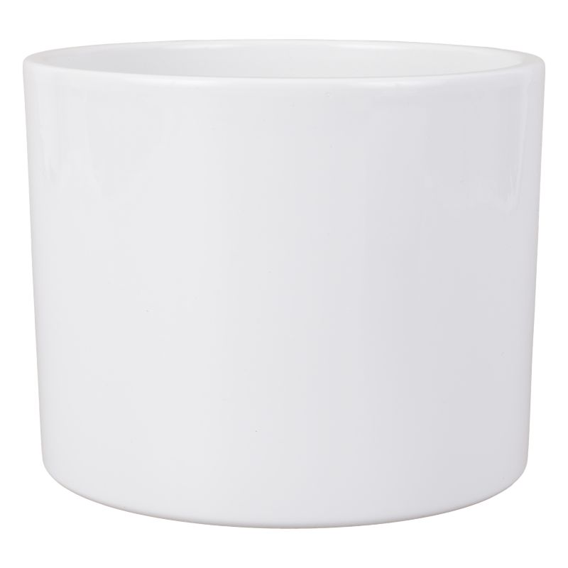 Osłonka Ceramik walec 17 cm biały gładki