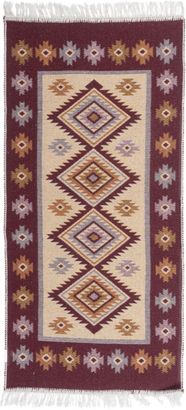 Dywan Pled 60 x 120 cm śliwka romby