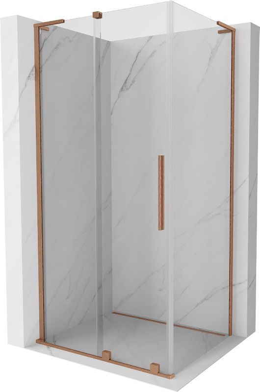 Kabina prysznicowa Mexen Velar L rozsuwana 90 x 120 cm transparent miedź szczotkowana 1 szt.