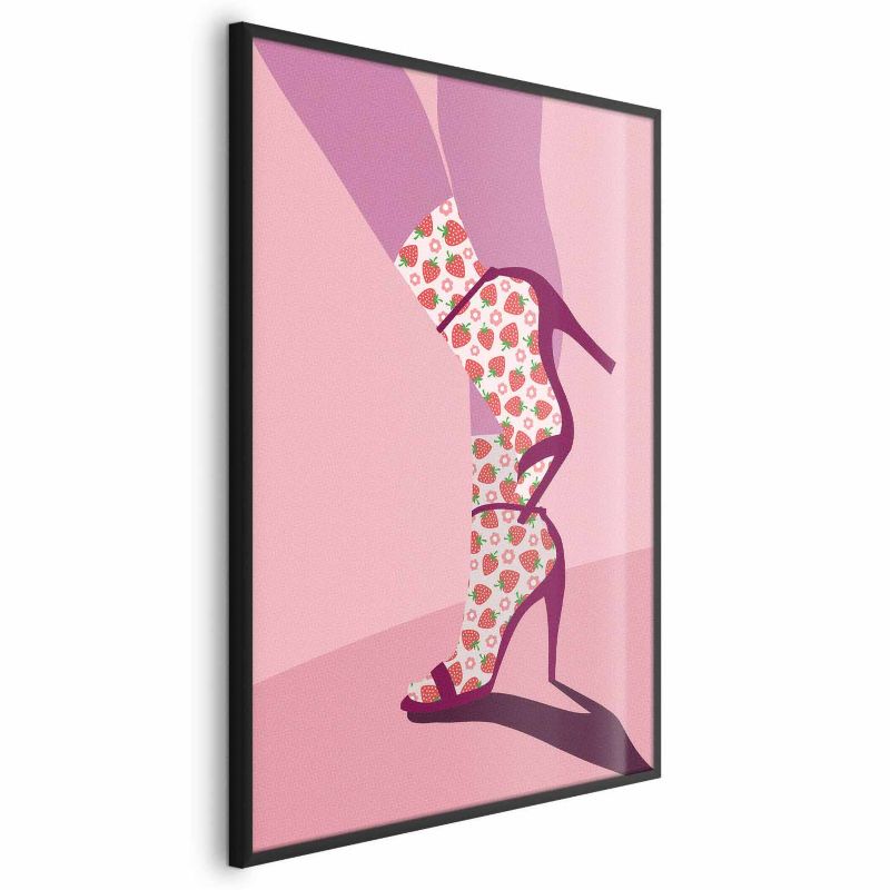 Plakat Artgeist Skarpetki w truskawki 29,7x42 cm z ramą czarną 1 szt