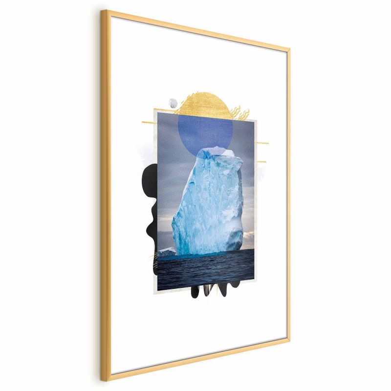 Plakat Artgeist Góra lodowa 29,7x42 cm z ramą złotą 1 szt