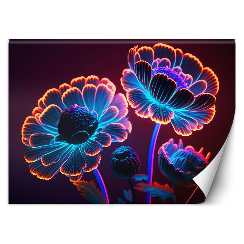 Fototapeta Feeby Neonowe pączki kwiatów 300x210 1 szt