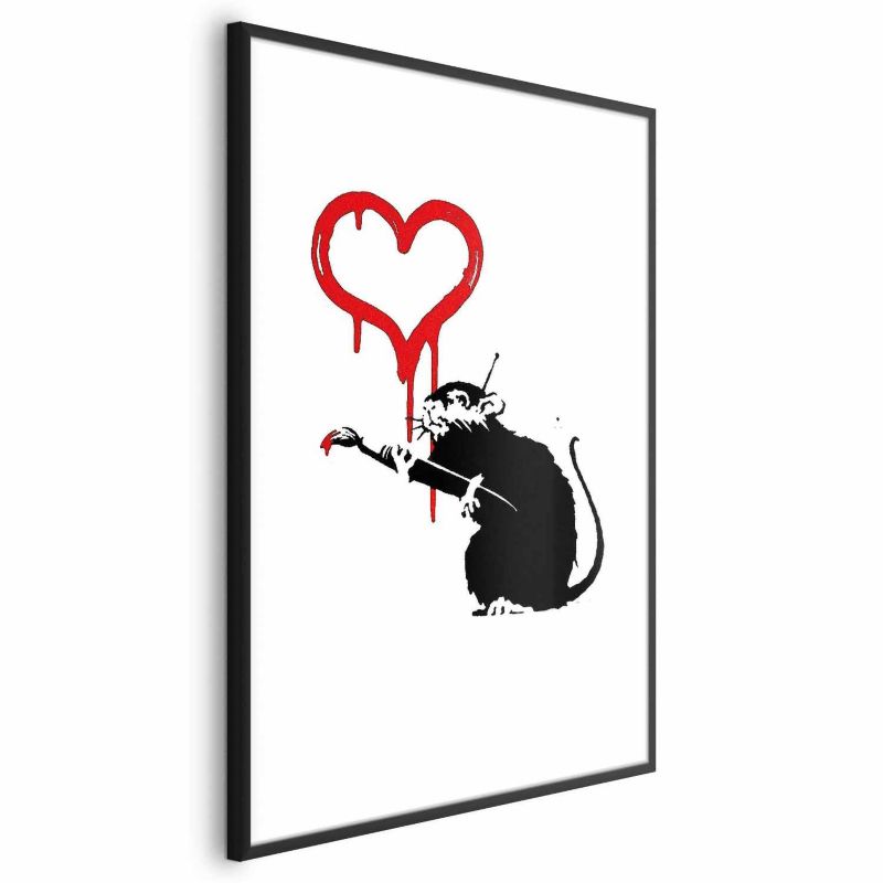 Plakat Artgeist Love Rat 40x60 cm z ramą czarną 1 szt