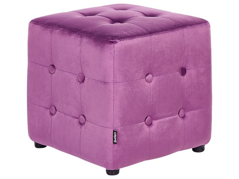 Otomana Wisconsin Purpurowy Welur 1 szt.