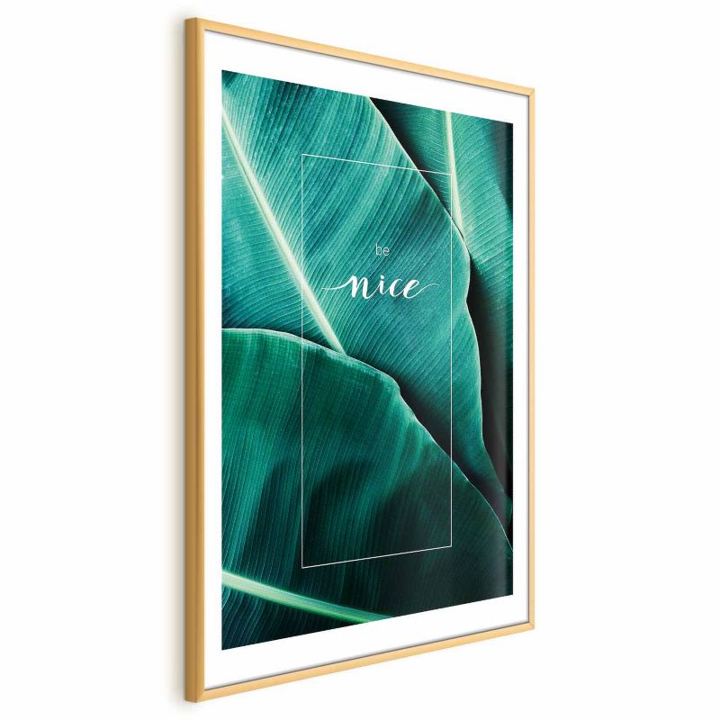 Plakat Artgeist Be nice 29,7x42 cm z ramą złotą 1 szt