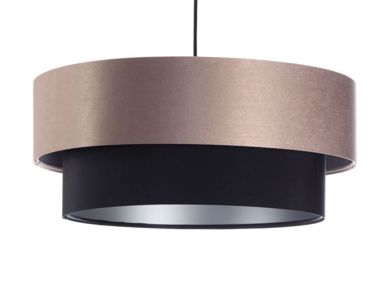 Lampa Bps Koncept wisząca DOUBLE 50 czarna/beżowa 1 szt