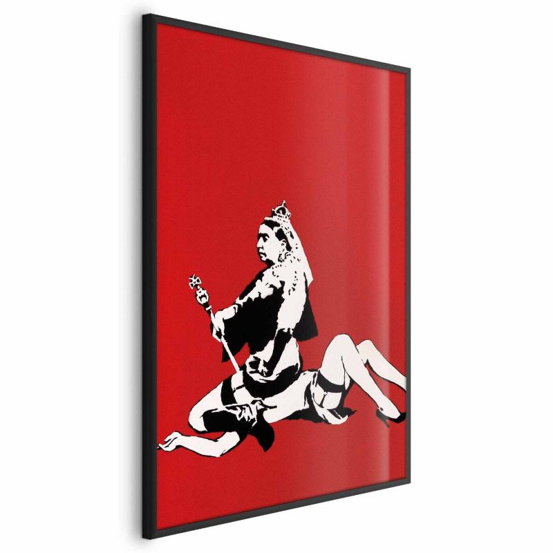 Plakat Artgeist Banksy: Queen Victoria 21x30 cm z ramą czarną 1 szt