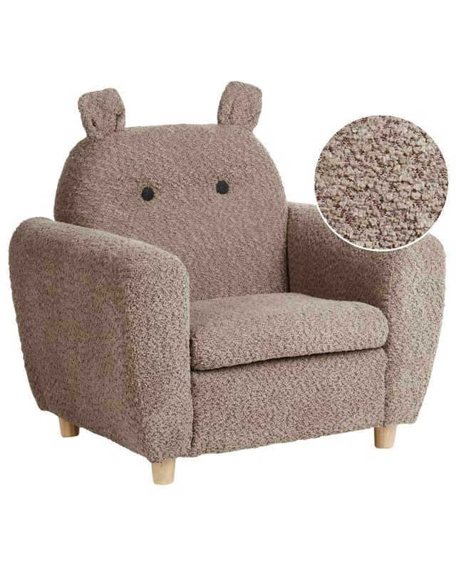 Fotel dziecięcy Maribo Boucle Brązowy 1 szt.
