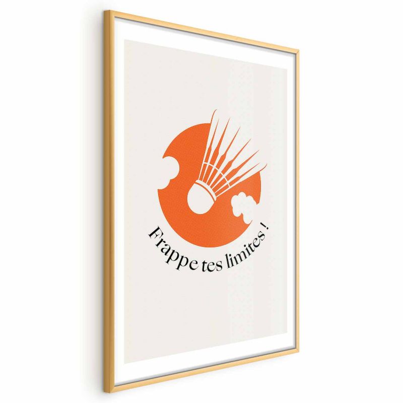 Plakat Artgeist Lotka na tle pomarańczu 29,7x42 cm z ramą złotą 1 szt