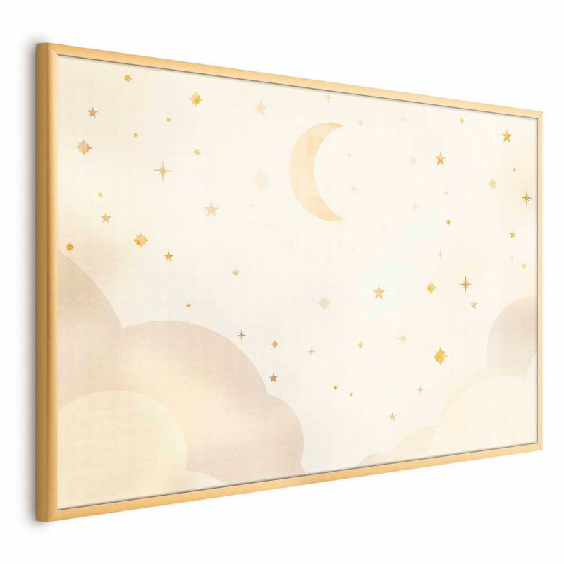 Plakat Artgeist Rozgwieżdżona noc 30x21 cm z ramą złotą 1 szt