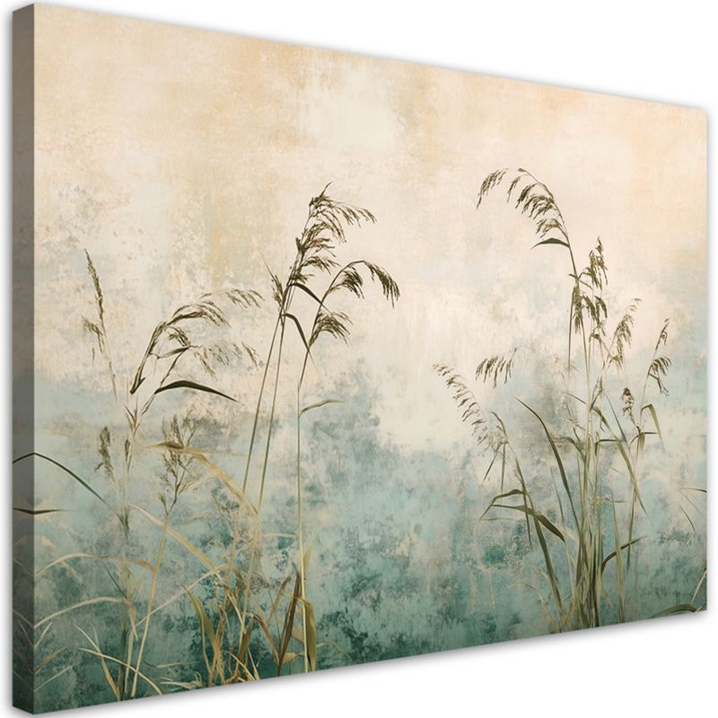 Obraz do salonu sypialni Feeby Trawy Boho Rośliny we mgle 100x70 cm 1szt