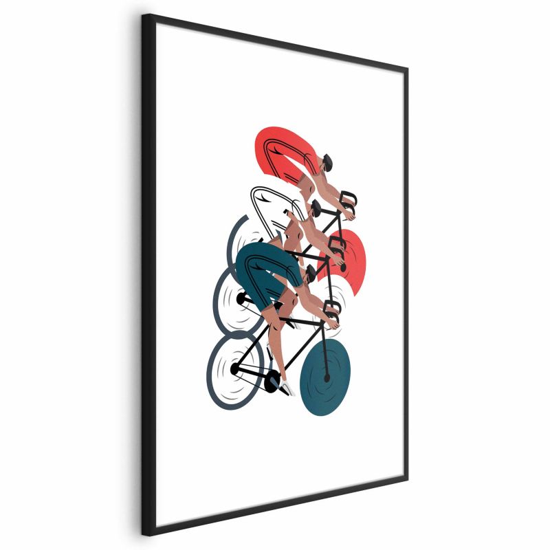 Plakat Artgeist Wyścig kolarski 40x60 cm z ramą czarną 1 szt