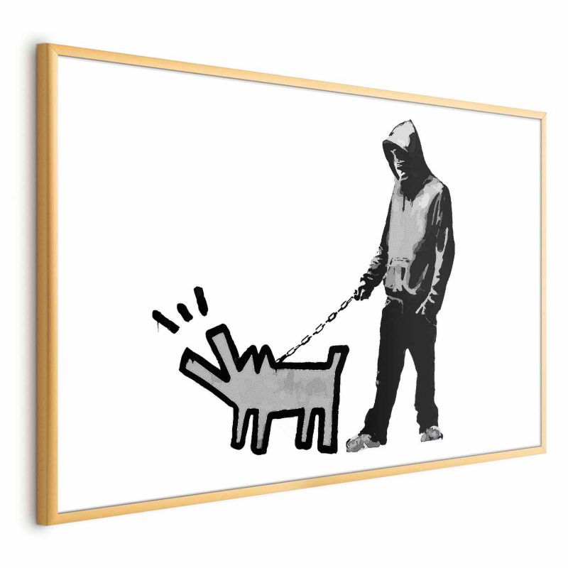 Plakat Artgeist Dog Art 90x60 cm z ramą złotą 1 szt
