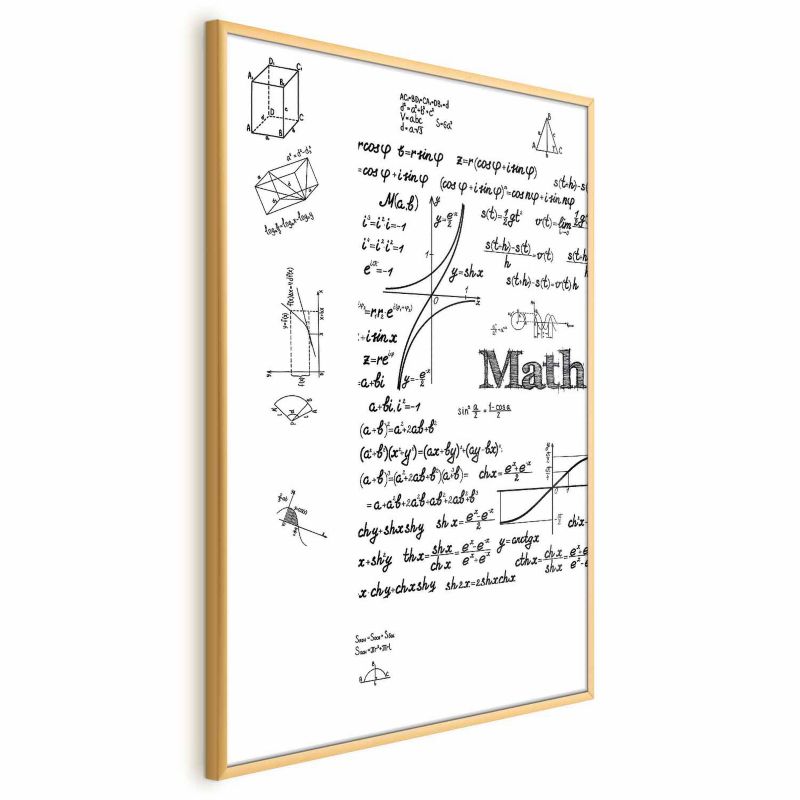 Plakat Artgeist Matematyka 29,7x42 cm z ramą złotą 1 szt
