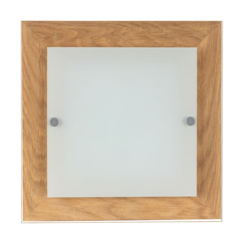 Drewniany Kinkiet SPOT Light 1xLED 10W Dąb Olejowany FSC z Białym Szkłem, Polski Producent, 1szt.